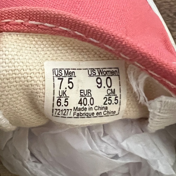 Vans Slip-on Spiced Coral Checker Sidewall Unisex Shoe US Men 7.5/US Women 9.0 - Picture 5 of 8